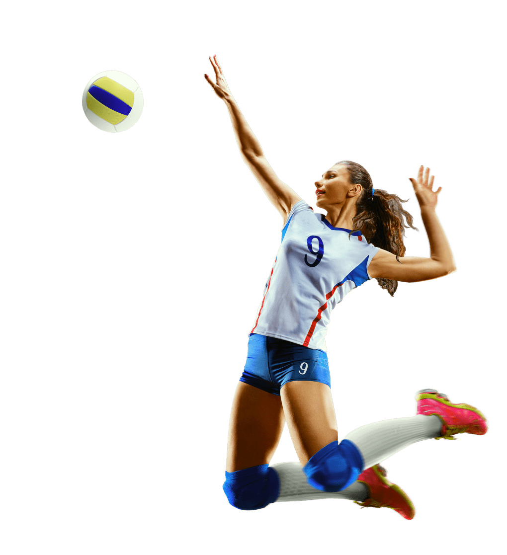 Picture of a volleyball player.